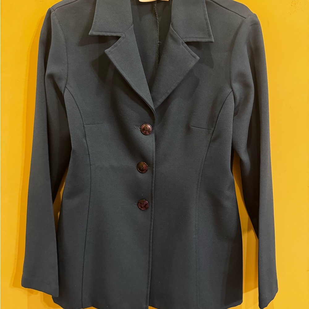 Giorgio Fiorelli Green Blazer with Notched Lapels